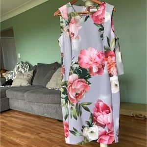 NWT Calvin Klein floral midi